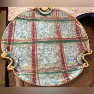 Hand Painted Pottery JBH Trinket/Serving Dish Made in Italy 8 inch